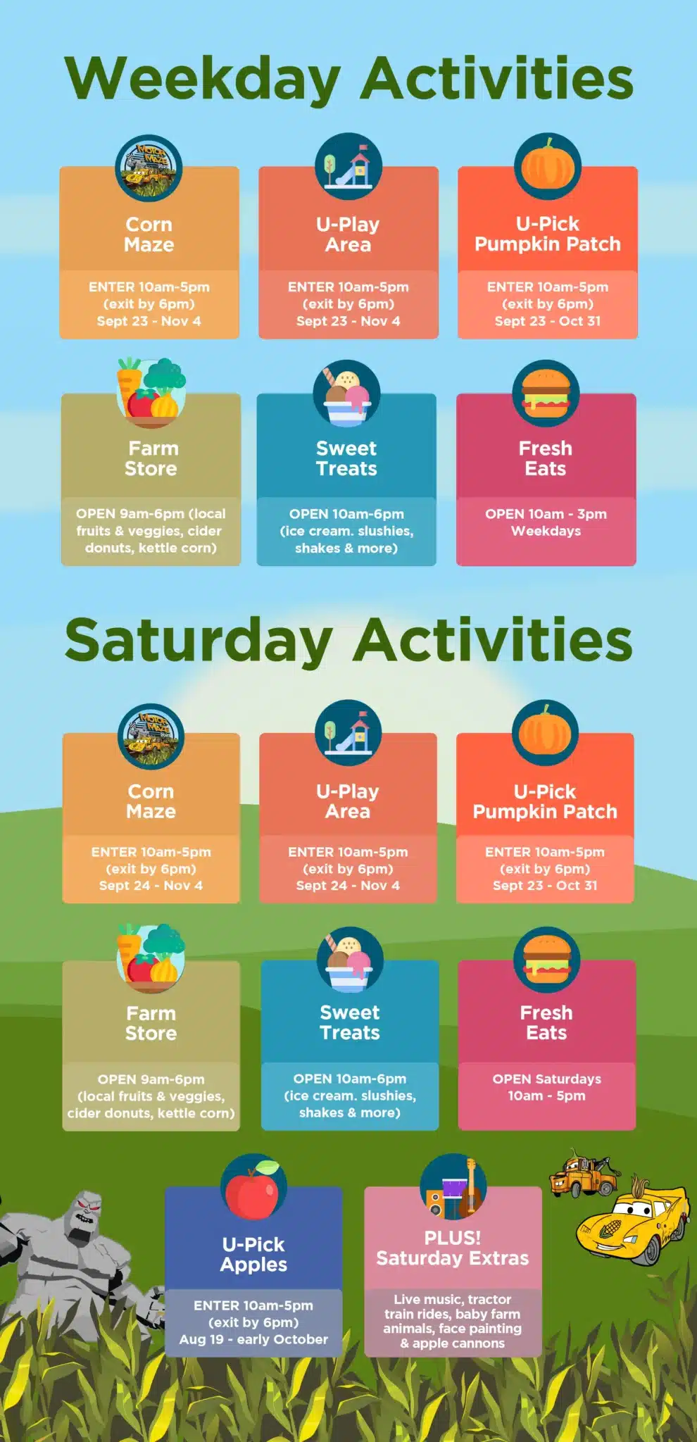 Weekday Saturday Activities